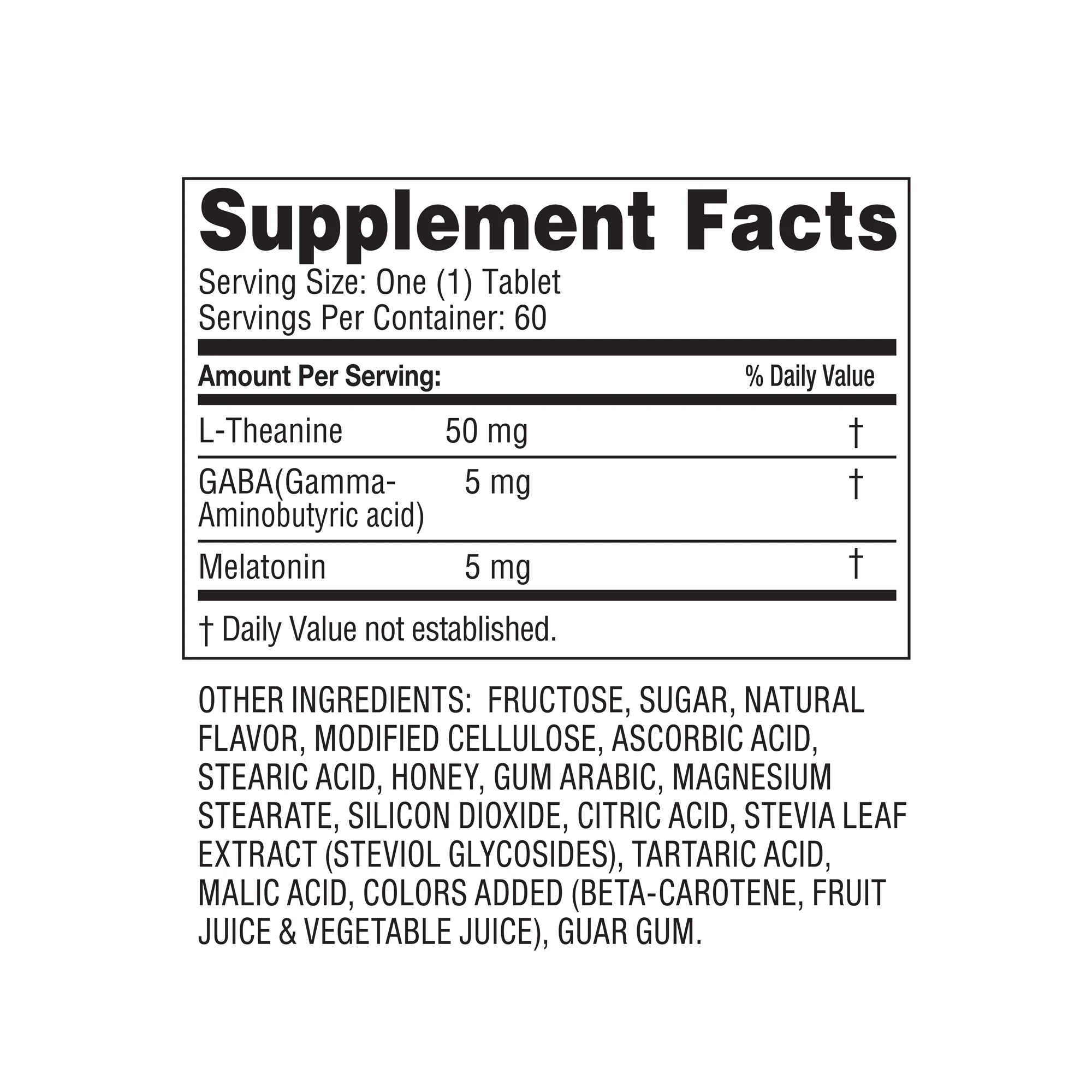 Zarbee's® Melatonin Chewable supplement facts