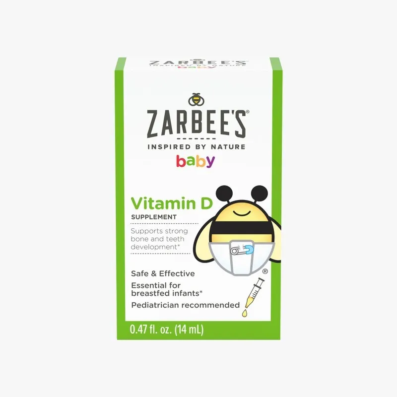 Front of Zarbee's® Baby Vitamin D supplement packaging