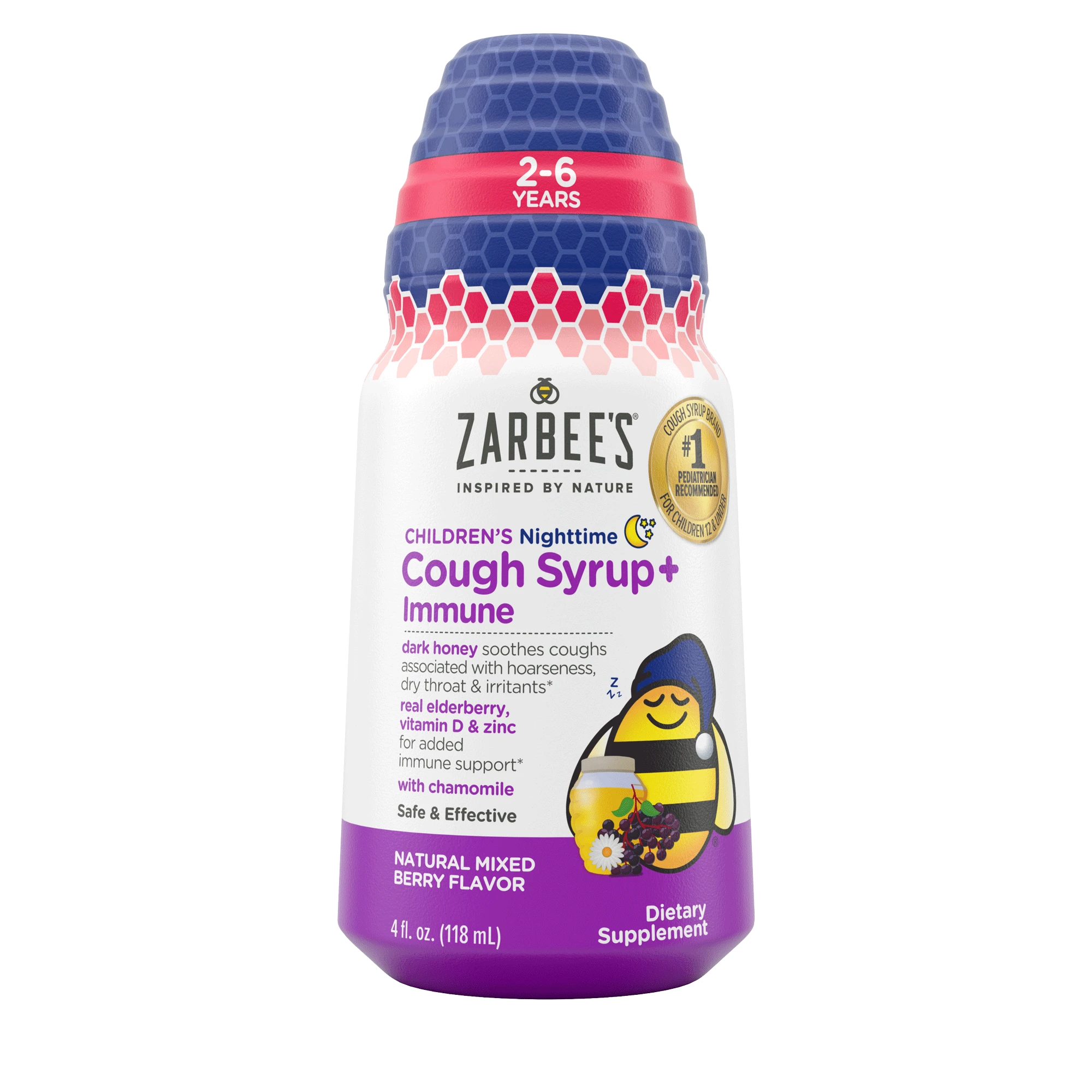 Front packaging of Zarbee’s® Kid's Cough + Immune Nighttime