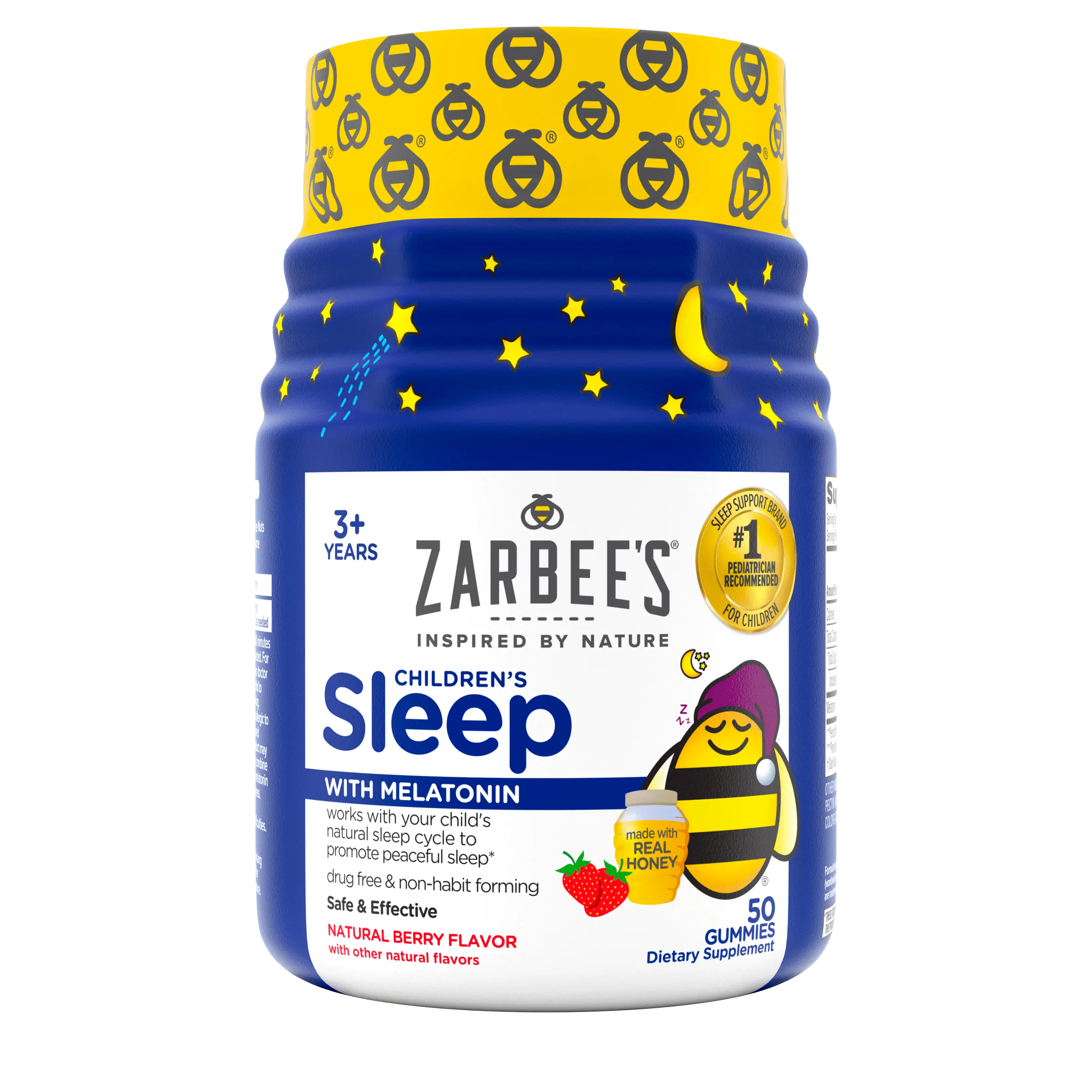 Front of Zarbee's® Children's Sleep Melatonin gummies bottle