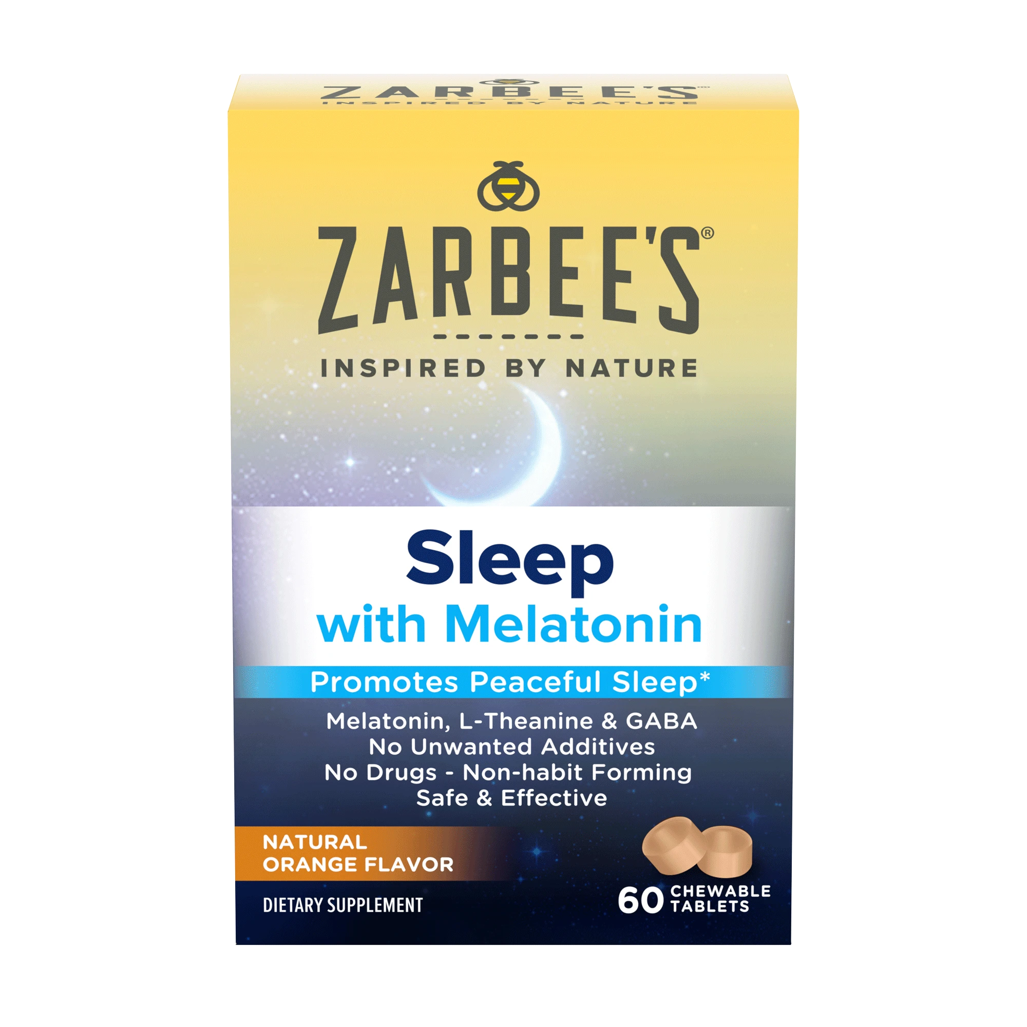 Front of Zarbee's® Melatonin Chewable packaging